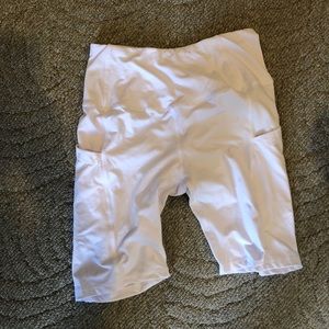UNWORN White Biker Shorts